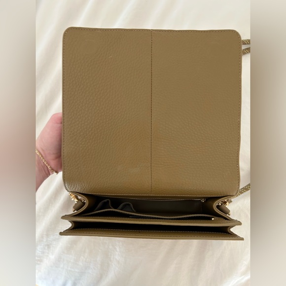 Dagne Dover Pebbled Leather Purse in Olive Green - discontinued style - Picture 4 of 13